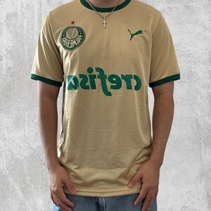 Puma Palmeiras 2024/25 Third Jersey Gold #28 Fan Version Soccer Football Brazil